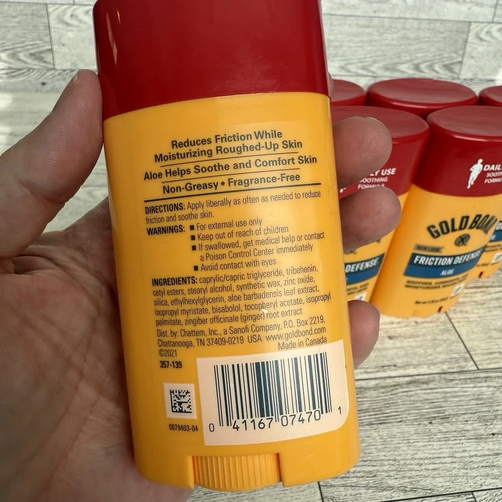 Gold Bond Friction Defense Stick Unscented 1.75 oz Comforts & Soothes‎ 6 Sticks